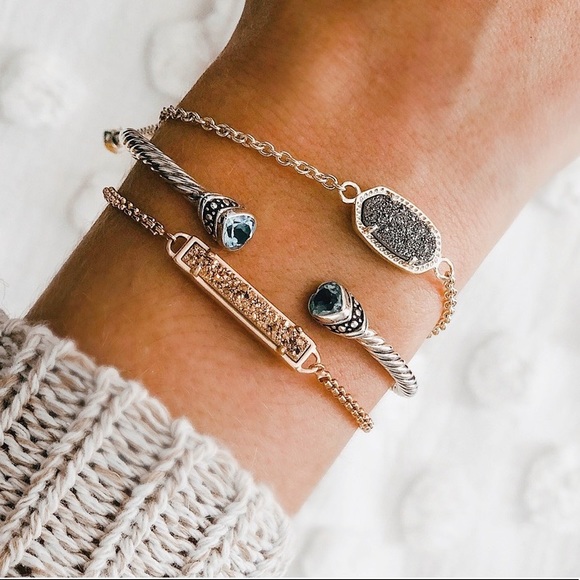 NWT Kendra Scott Rhodium plated slider bracelet - Picture 5 of 5